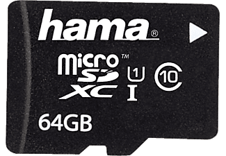 HAMA hama microSDXC - Scheda di memoria - Capacità 64 GB - Nero - scheda di memoria  (64 GB, 22, Nero)
