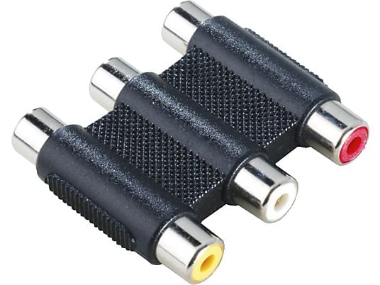 HAMA Adaptateur vidéo, 3 RCA femelles - 3 RCA femelles -  (Noir)