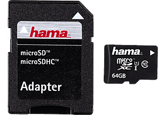 HAMA 108077 HEABSE UHS-I CL10 - Micro-SDHC-Speicherkarte (64 GB, 22, Schwarz)