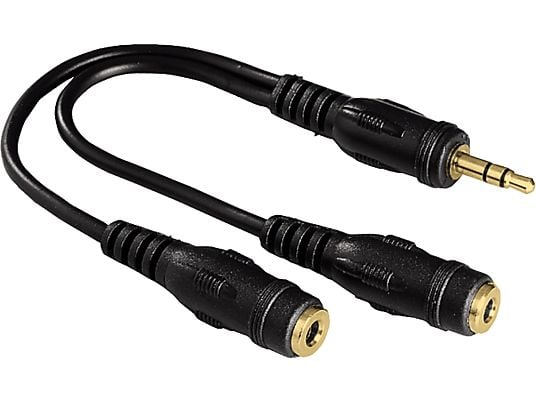 HAMA ADAPTER A-RCA/AUX3 F/M 0.2M - Adapter (Schwarz)