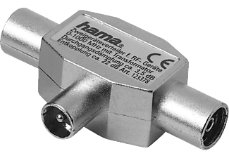 HAMA 123378 SPLITTER COAX M/2XF - Antennen-Verteiler (Silber)
