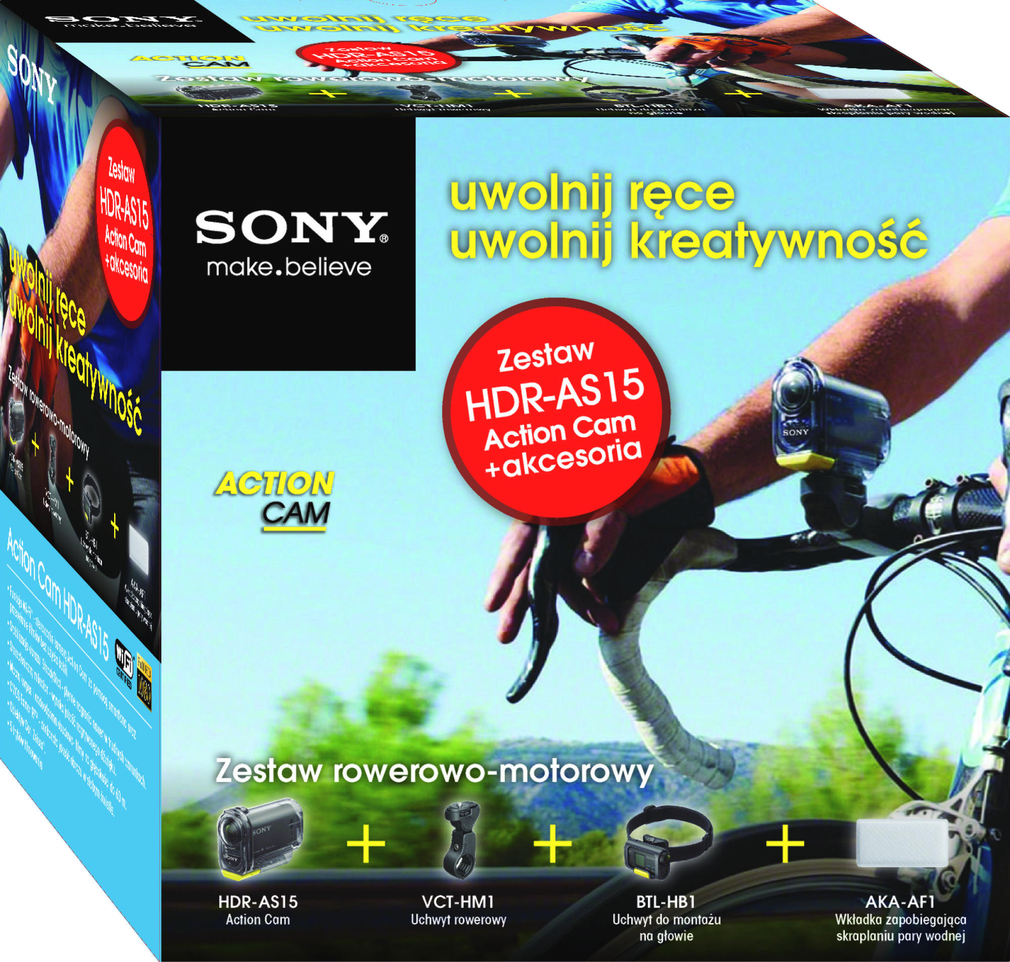 Videocámara outdoor - Sony Action Cam HDR-AS15, Full HD, wifi