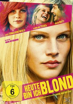 Filmtitelbild mit einer blonden Frau und anderen Gesichtern. Text: Heute Bin Ich Blond.