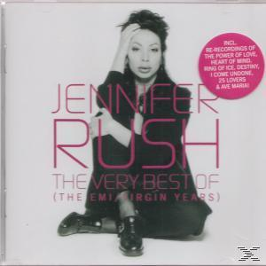Jennifer Rush Albumcover. Eine Frau mit dunklem Haar, sitzend auf weißem Hintergrund.