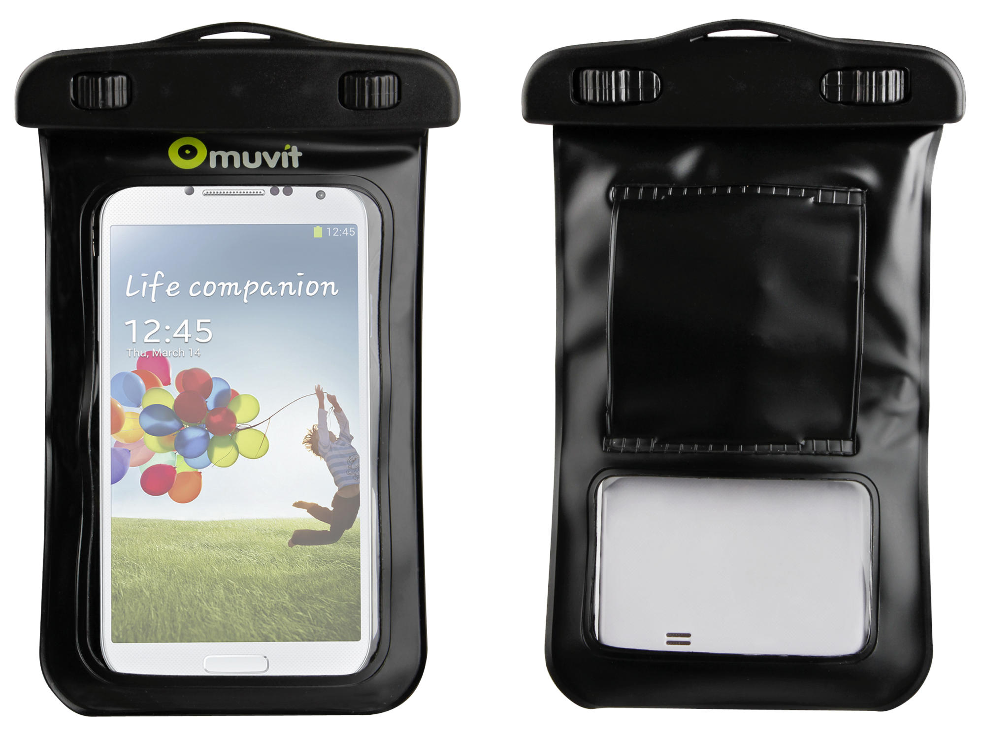 Funda acuática - Muvit MUCUNWP0001, Impermeable, Para smartphones de hasta 5"