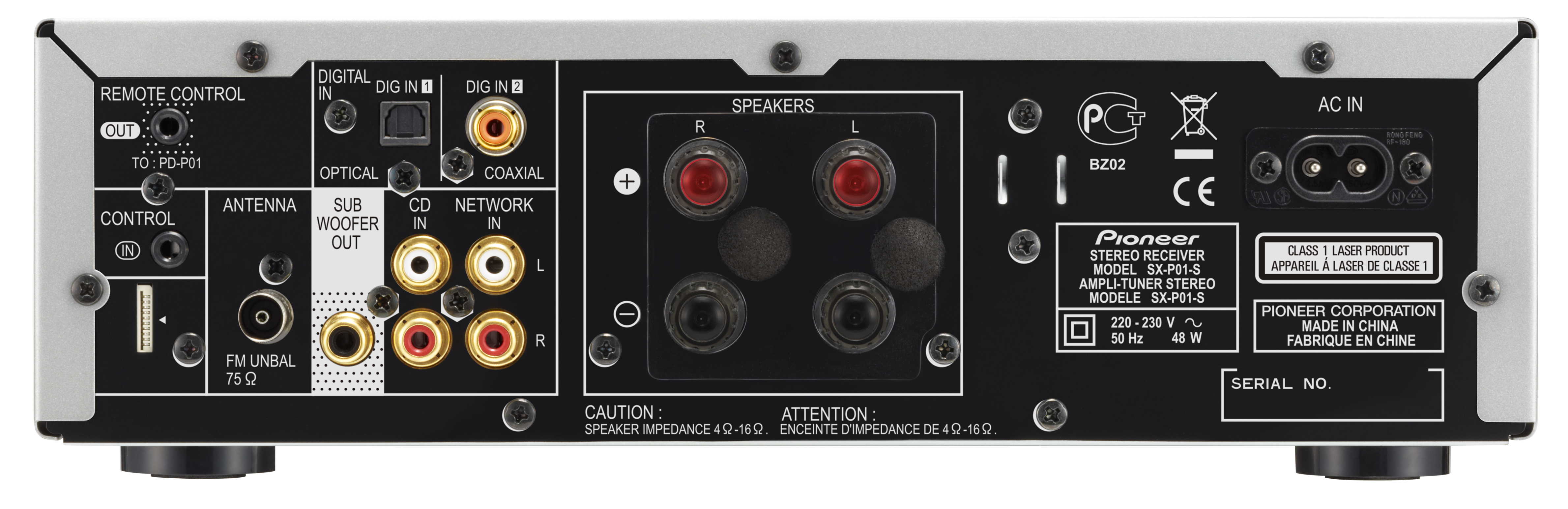 PIONEER XC-P01-S Compact Component HiFi-System (iPod Steuerung, Silber)