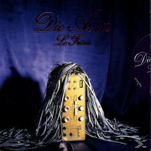Albumcover mit goldfarbener Maschine und schwarzen Haaren darum. Text in Gold: Die Ärzte, Le Frisur.