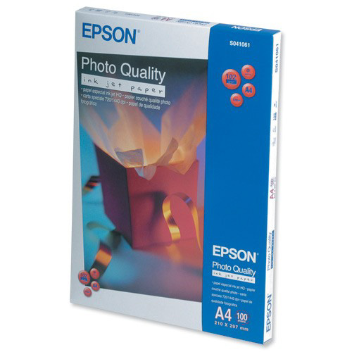 EPSON C13S041061 Photoqualıty Ink Jet Paper,A4,1440Dpı,100Syf.102G