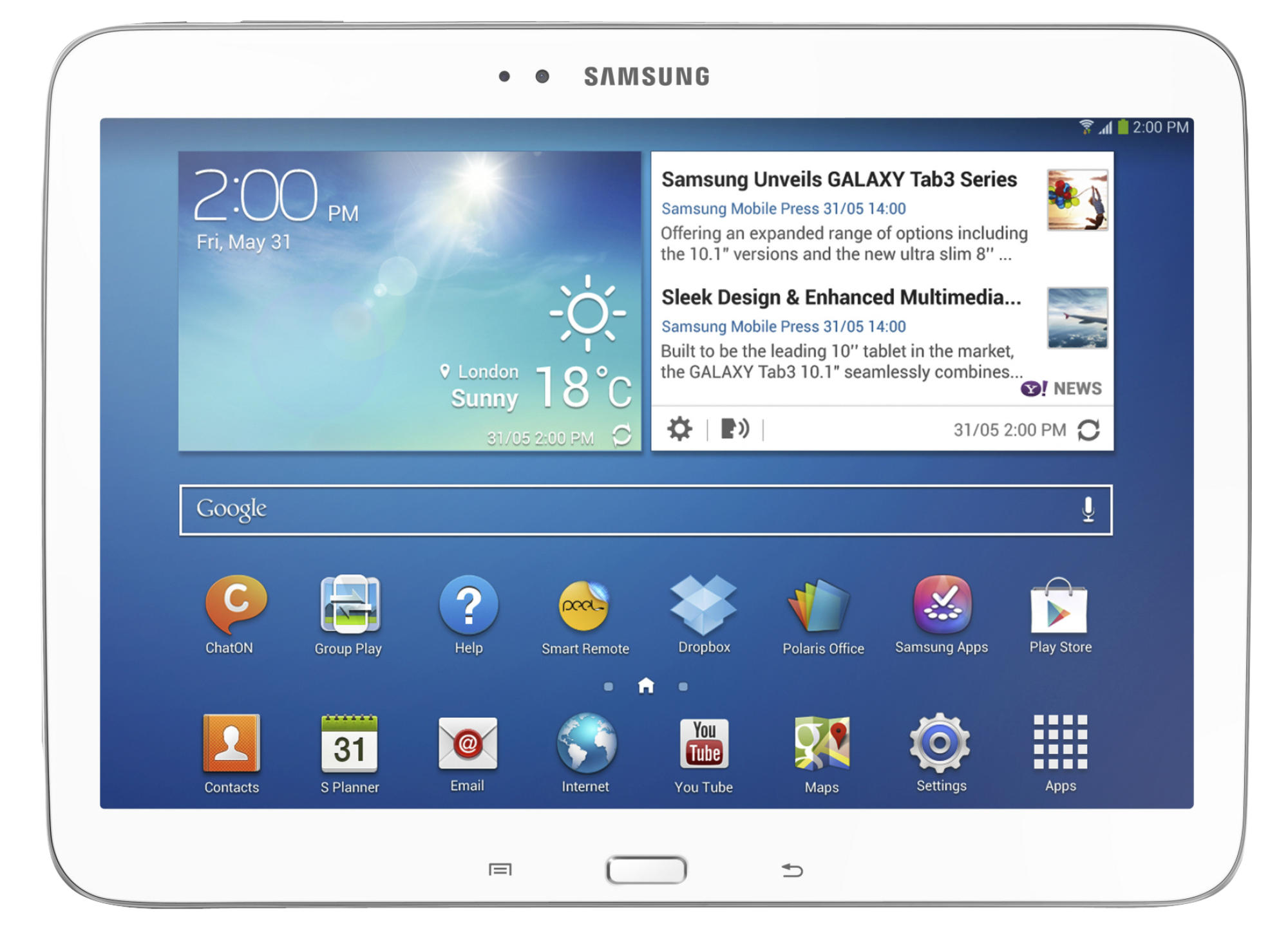 Tablet - Samsung Galaxy Tab 3, 10.1 pulgadas, Blanca, 3G, 16GB