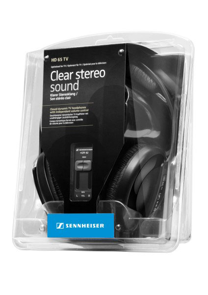 SENNHEISER HD 65 TV - Kabelgebundener TV Kopfhörer (Over-ear, Schwarz)