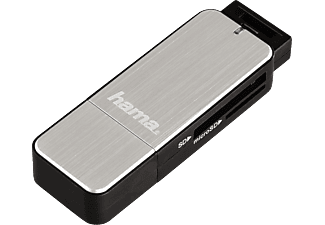 HAMA 123900 SD/MIC-SD USB3 ALU SILVER - Kartenleser (Silber/Schwarz)