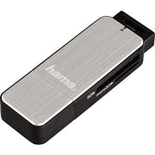 HAMA USB 3 Lecteur de carte - SD/microSD - Noir/Argent - Lecteur de cartes (Noir/Argent)