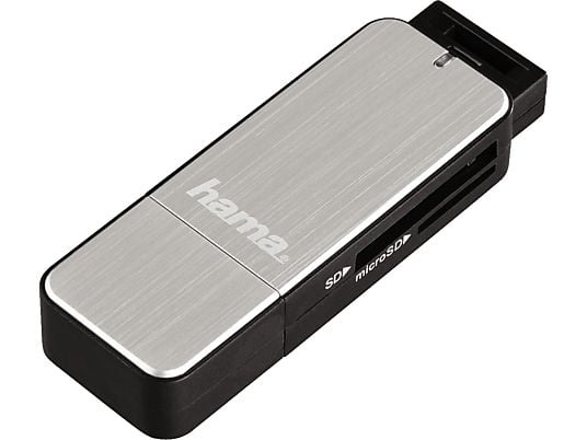 HAMA USB 3 Lecteur de carte - SD/microSD - Noir/Argent - Lecteur de cartes (Noir/Argent)