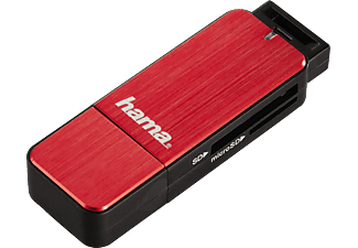 HAMA USB3.0 - lecteur de cartes (Rouge/Noir)