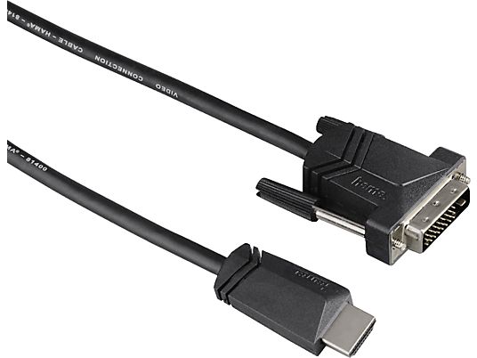 HAMA Cavo di collegamento, HDMI™- presa – presa DVI/D, 1,5 m - Cavo di collegamento (Nero)