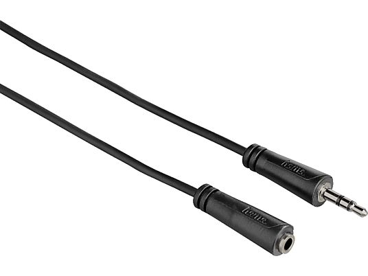 HAMA Rallonge audio - Câble d'extension jack 3,5 mm (Noir)