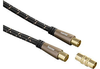 HAMA 123337 CABLE COAX 1.5M 120DB - Antennen-Kabel (Bronze Coffee)