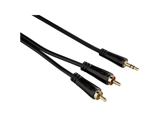 HAMA 123244 CABLE A-RCA/AUX3 M/M 5.0M - Audio-Kabel (Schwarz)