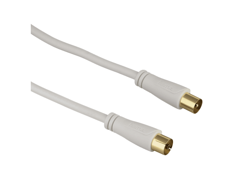 Vivanco Câble d'antenne connecteur coaxial <-> Koaxkupplung avec fiche  coudée> 75 DB 3m Blanc (Import Allemagne): Amazon.fr: High-tech