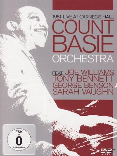 DVD-Cover mit einem Mann, dem Text 'Count Basie Orchestra' und den Namen der Gastkünstler.