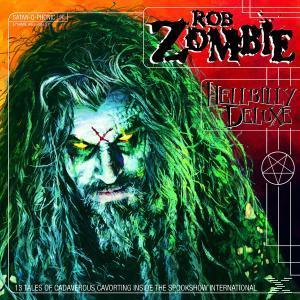 Albumcover: Rob Zombie mit grünem Make-up, Logo und Text.