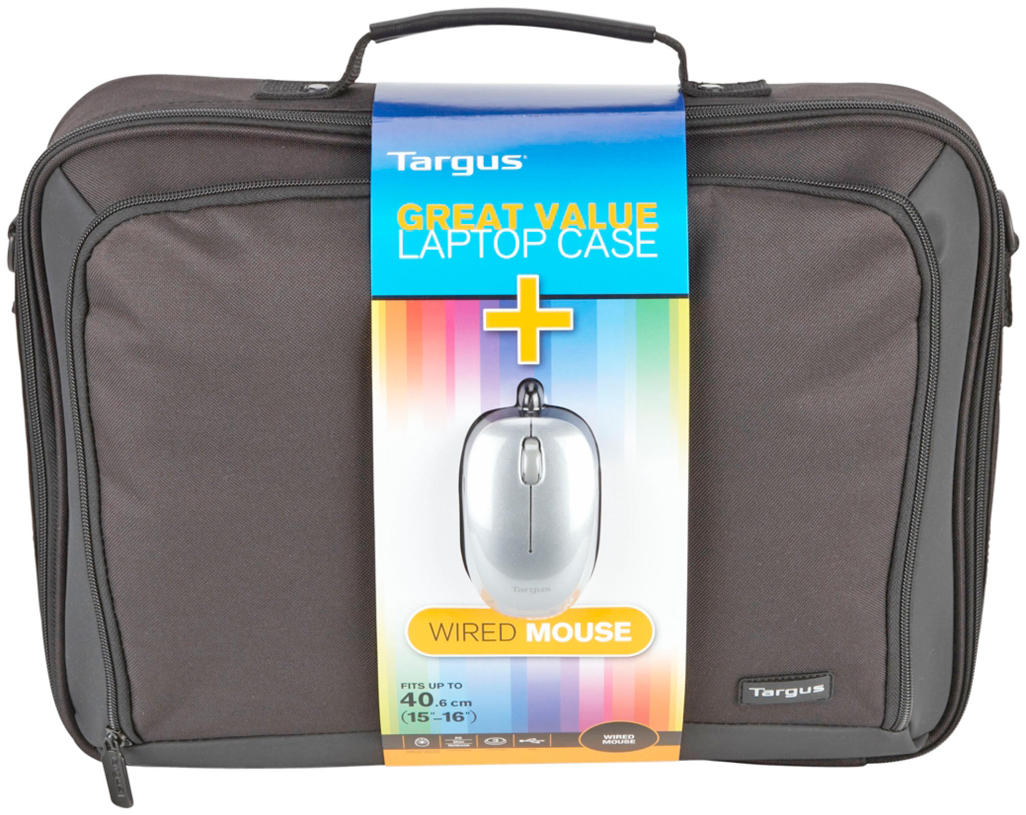 Maletín para portátil - Targus Great Value 16 + Wired mouse, 16