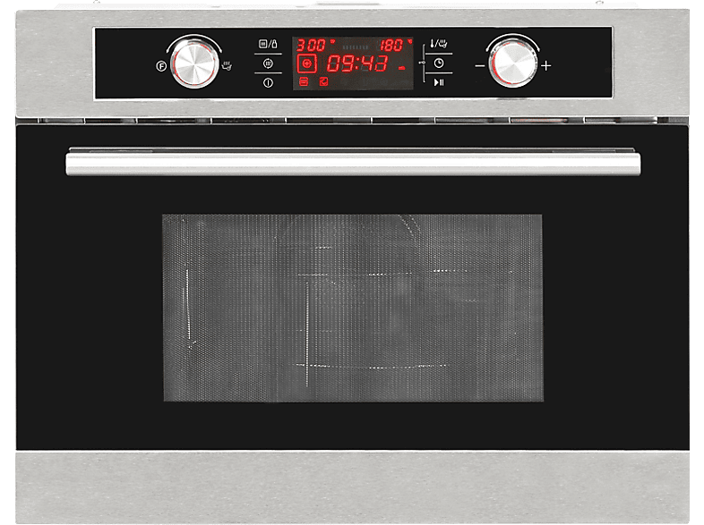 Exquisit EBM 4544 HI Mikrowelle (900 Watt, Einbaugerät, 44 l, Edelstahl)