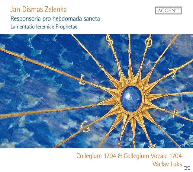 Albumcover: goldenes Sternendesign auf Blau, Text: Jan Dismas Zelenka.