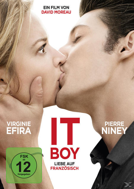 Filmposter: Zwei küssende Personen. Titel 'IT BOY', mit französischem Untertitel. Enthält Bewertungen und Credits.