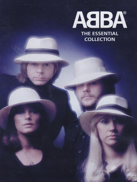 ABBA Albumcover, The Essential Collection. Vier Personen tragen Hüte.