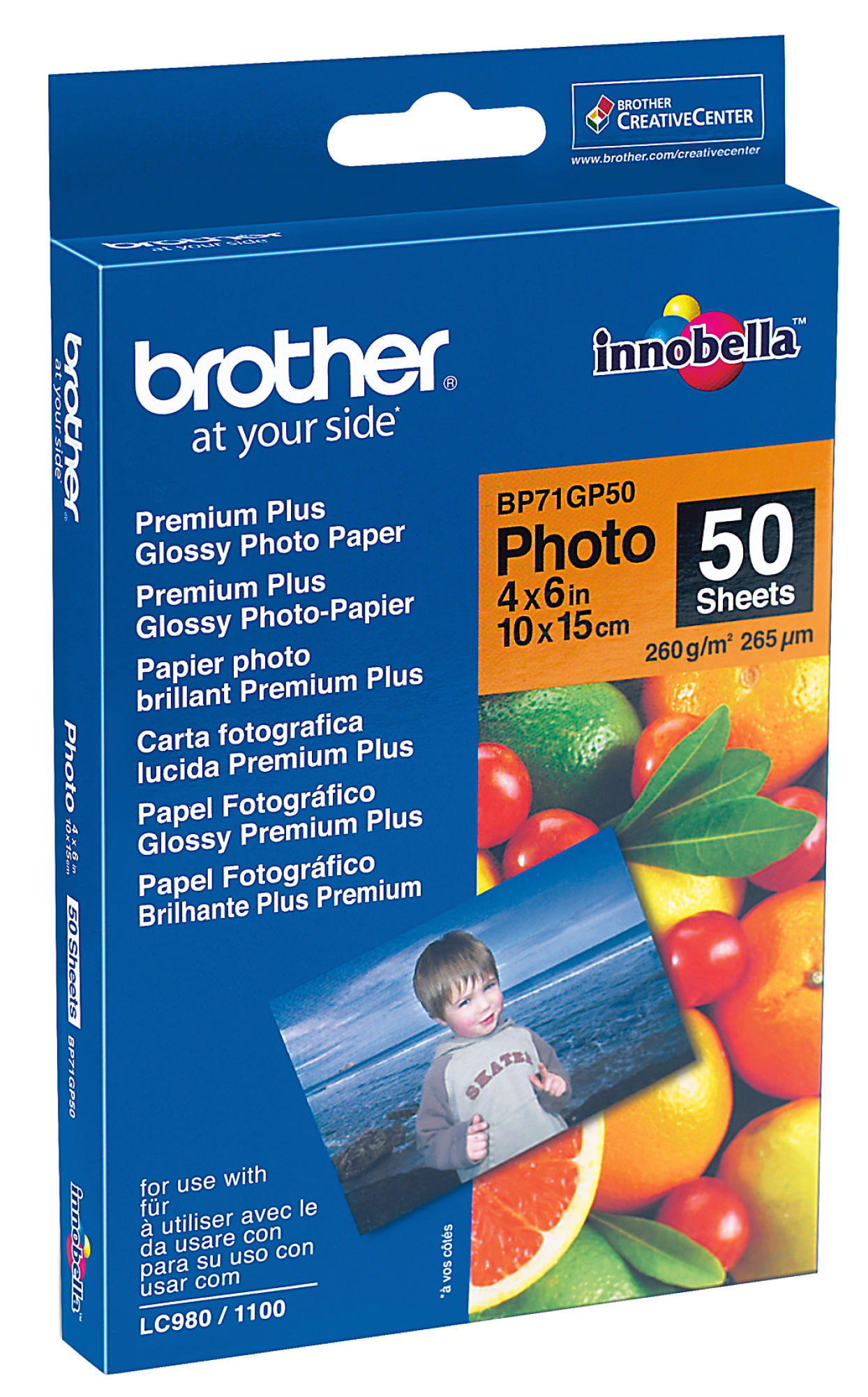 BROTHER BP 71 GP50 Fotopapier Fotopapier 71 Brother A6 BP GP50 10x15