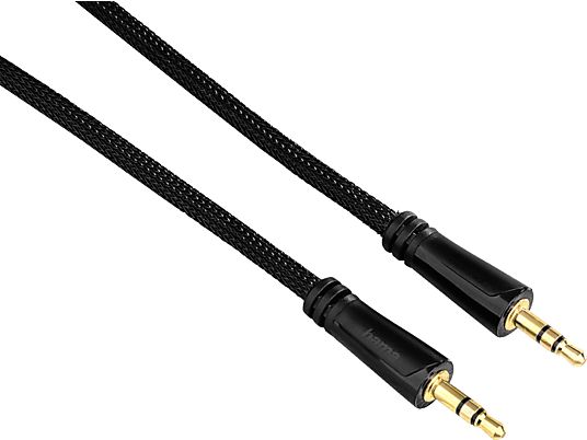 HAMA Câble audio, prise jack 3,5 mm – prise jack 3,5 mm, 1,5 m - Câble Jack (Noir)