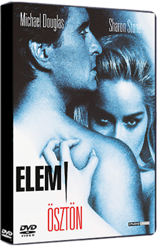 DVD borító Michael Douglas-szel és Sharon Stone-nal. A cím piros. Sötét háttér.