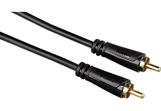 HAMA Câble audio, Fiche RCA – Fiche RCA, Numérique, 1,5 m - Câble audio (Noir)