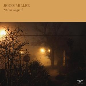 Albumcover von Jenks Miller 'Spirit Signal', mit einer Nachtszene mit Bäumen und einem Stoppschild.