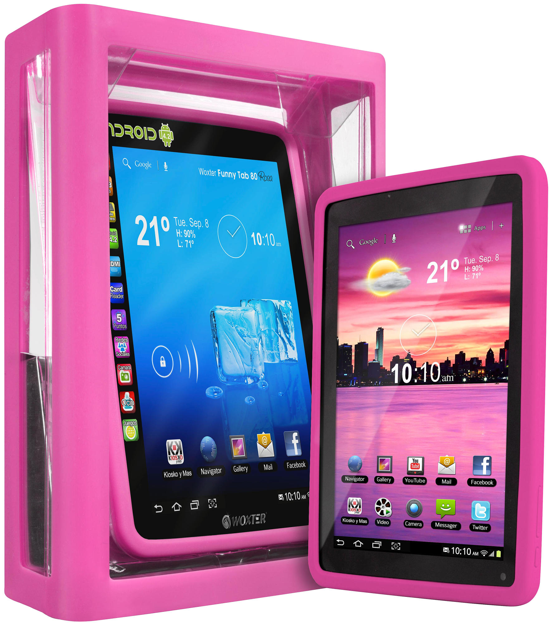 Tablet - Woxter Funny Tab 80 Rosa, 8GB, IPS