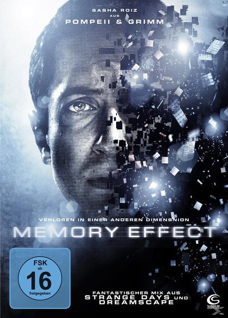 Filmcover, das das Gesicht eines Mannes in zwei Hälften zeigt. Text 'Memory Effect' ist sichtbar.