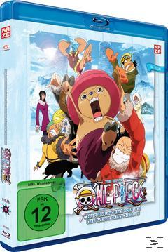 Blu-ray-Disc-Cover. Anime-Szene mit mehreren Charakteren, darunter eine große Cartoon-Figur.
