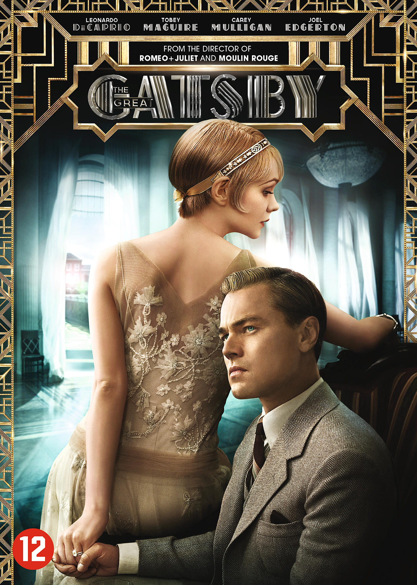 Filmposter voor The Great Gatsby met Leonardo DiCaprio en Carey Mulligan.