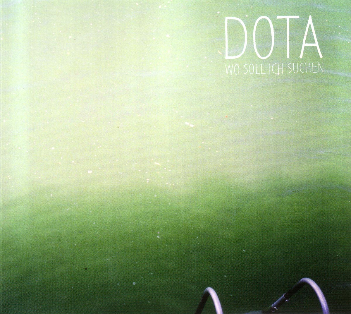 Albumcover mit grünem Hintergrund und Text 'DOTA Wo soll ich suchen'.