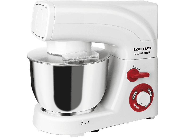 Batidora Amasadora Taurus 913.518 mixing chef compact 913518000 600 w 4.2 litros 0 decibelios blanco 913518 vaso rojo procesador alimentos 600w 3