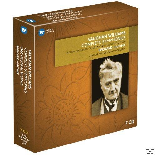 Box-Set von Vaughan Williams' kompletten Symphonien mit einem Porträt eines Mannes.