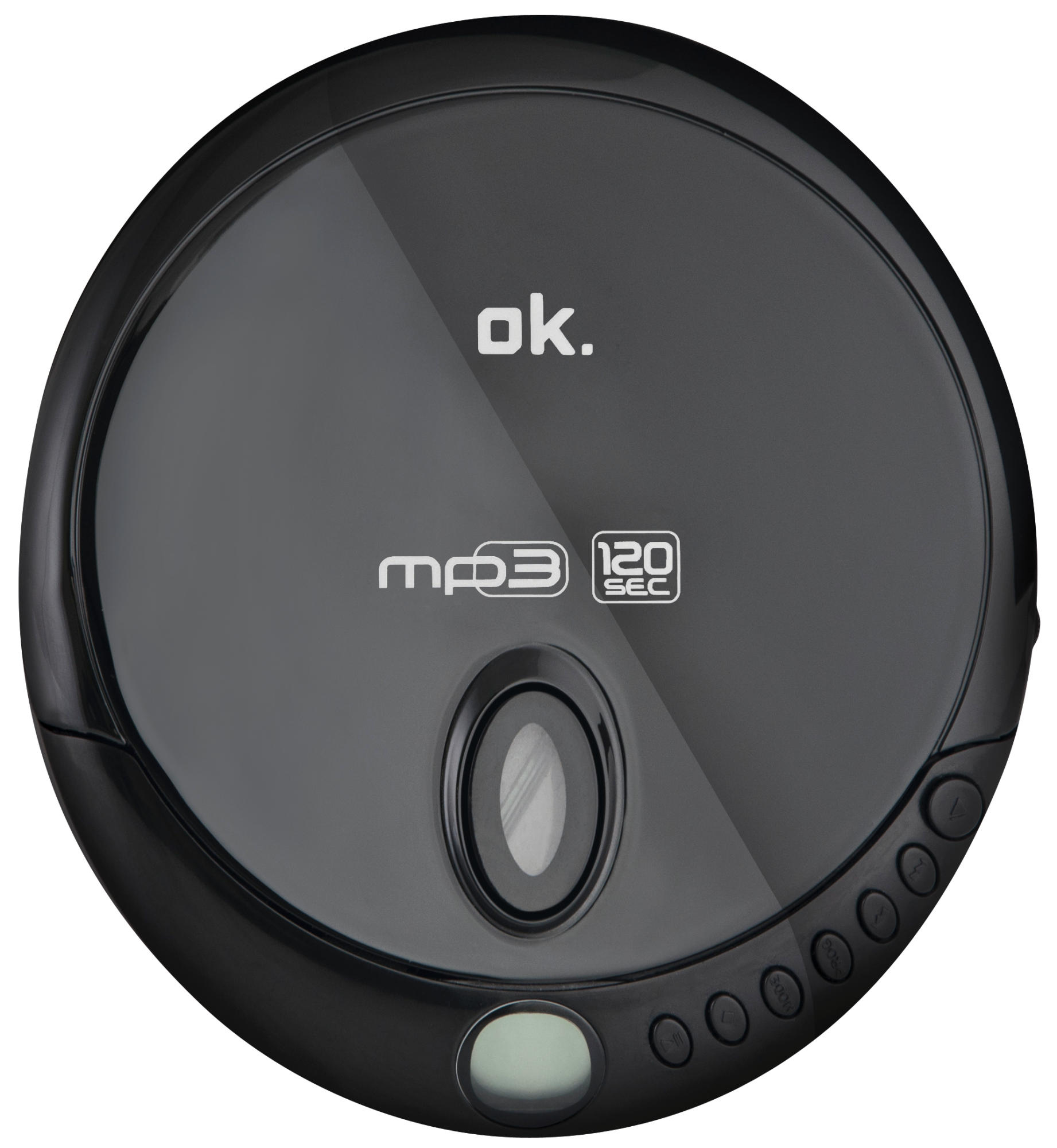 Lecteur CD noir avec boutons, la marque est ok. et le modèle est mp3.