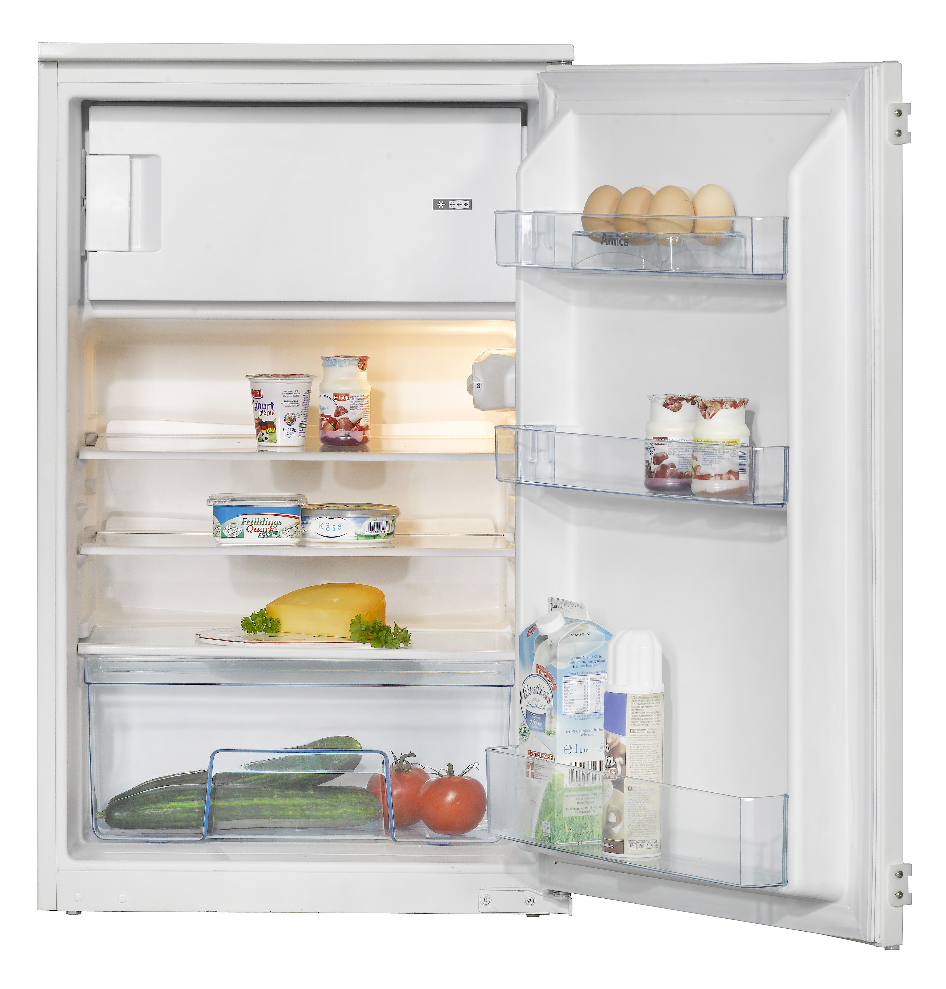 AMICA EKS 16161 Kühlschrank (116 l, F, 875 mm hoch, Weiß)