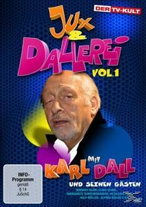 DVD-Cover mit Karl Dall, rosa und blauer Schrift, einem Männergesicht und einem blau-gelben Hintergrund.