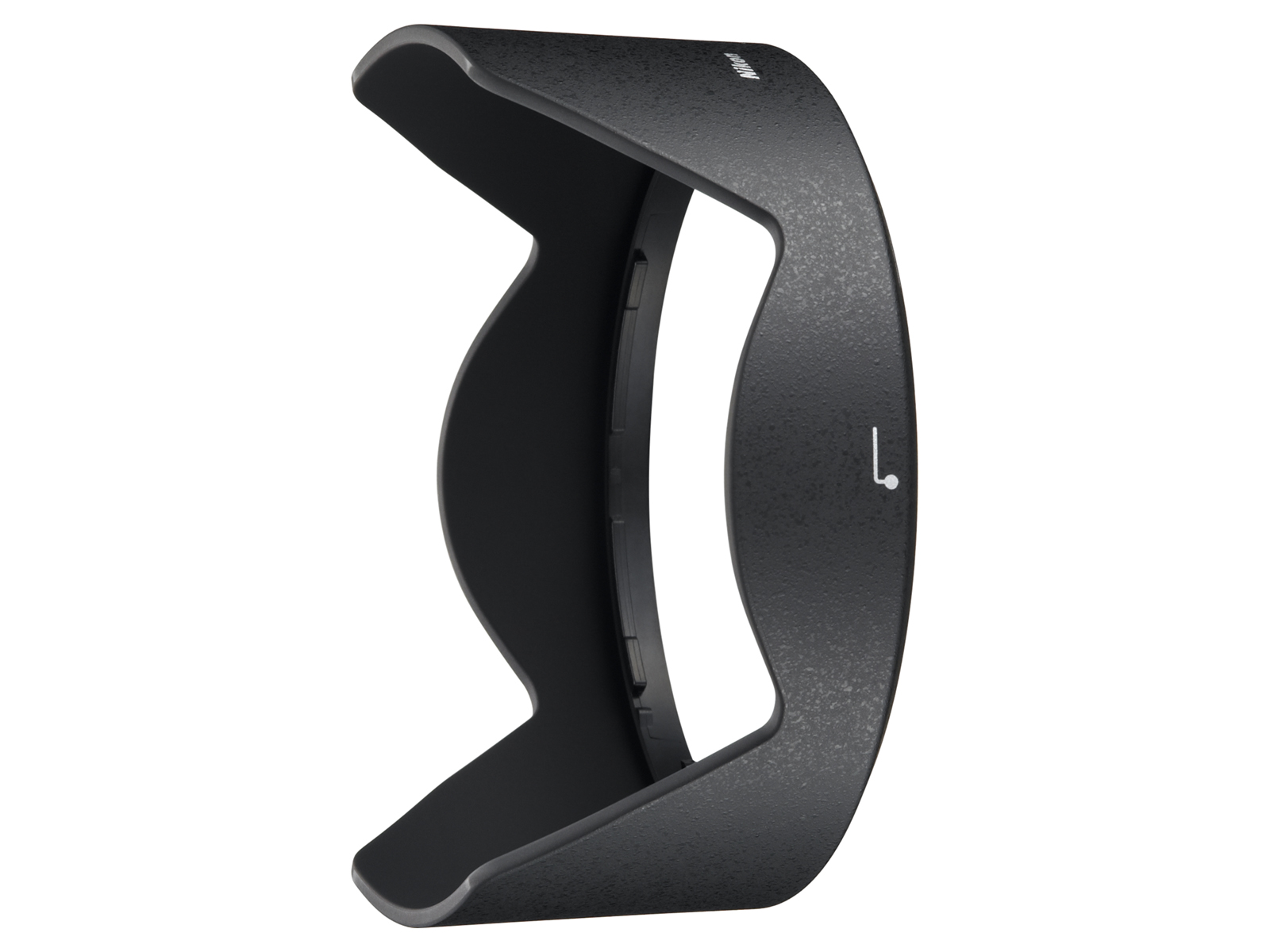 Eine schwarze Nikon-Objektivgegenlichtblende, die unerwünschtes Licht blockieren soll.