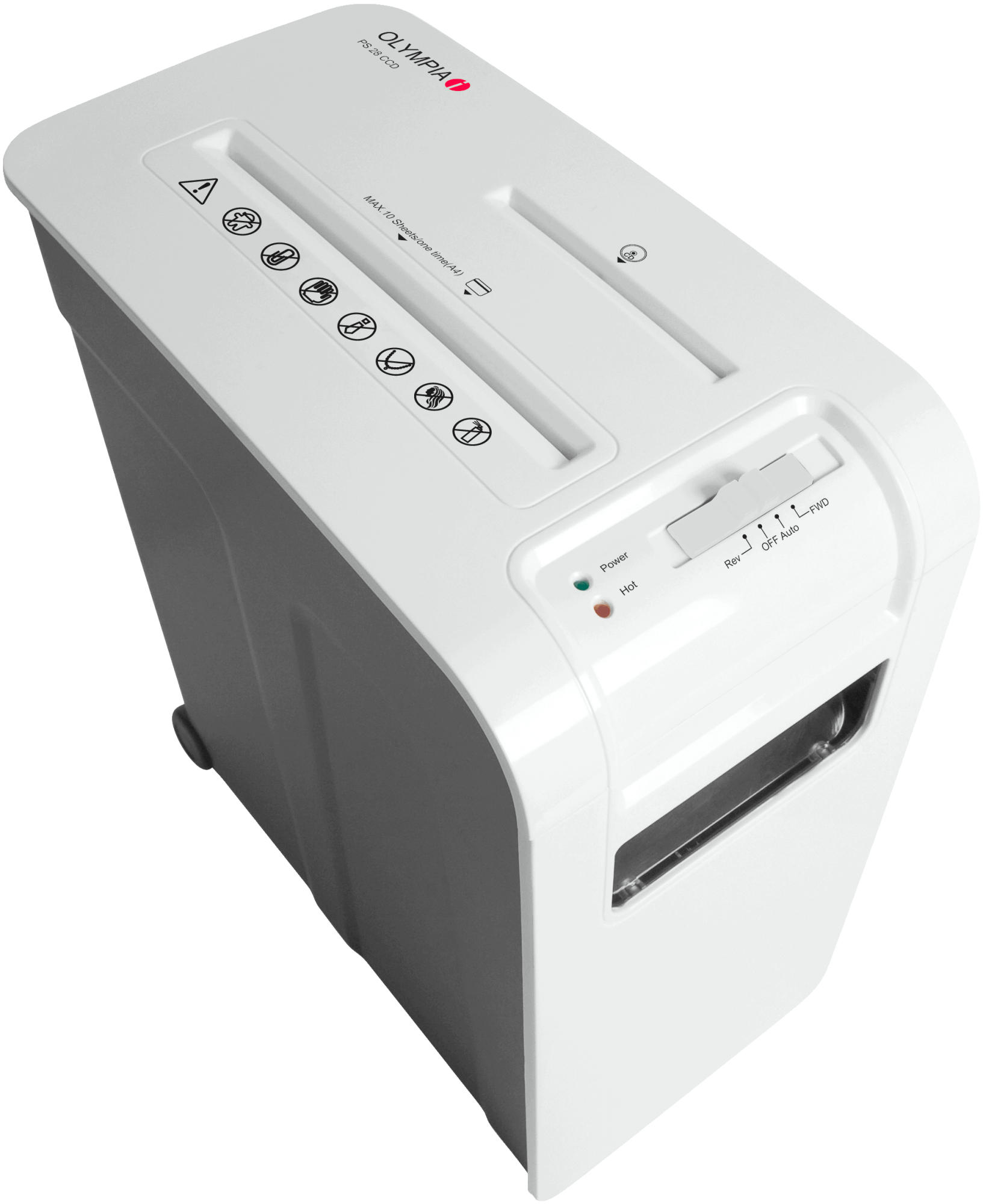 OLYMPIA 2602 PS 28 CCD Aktenvernichter, Weiß