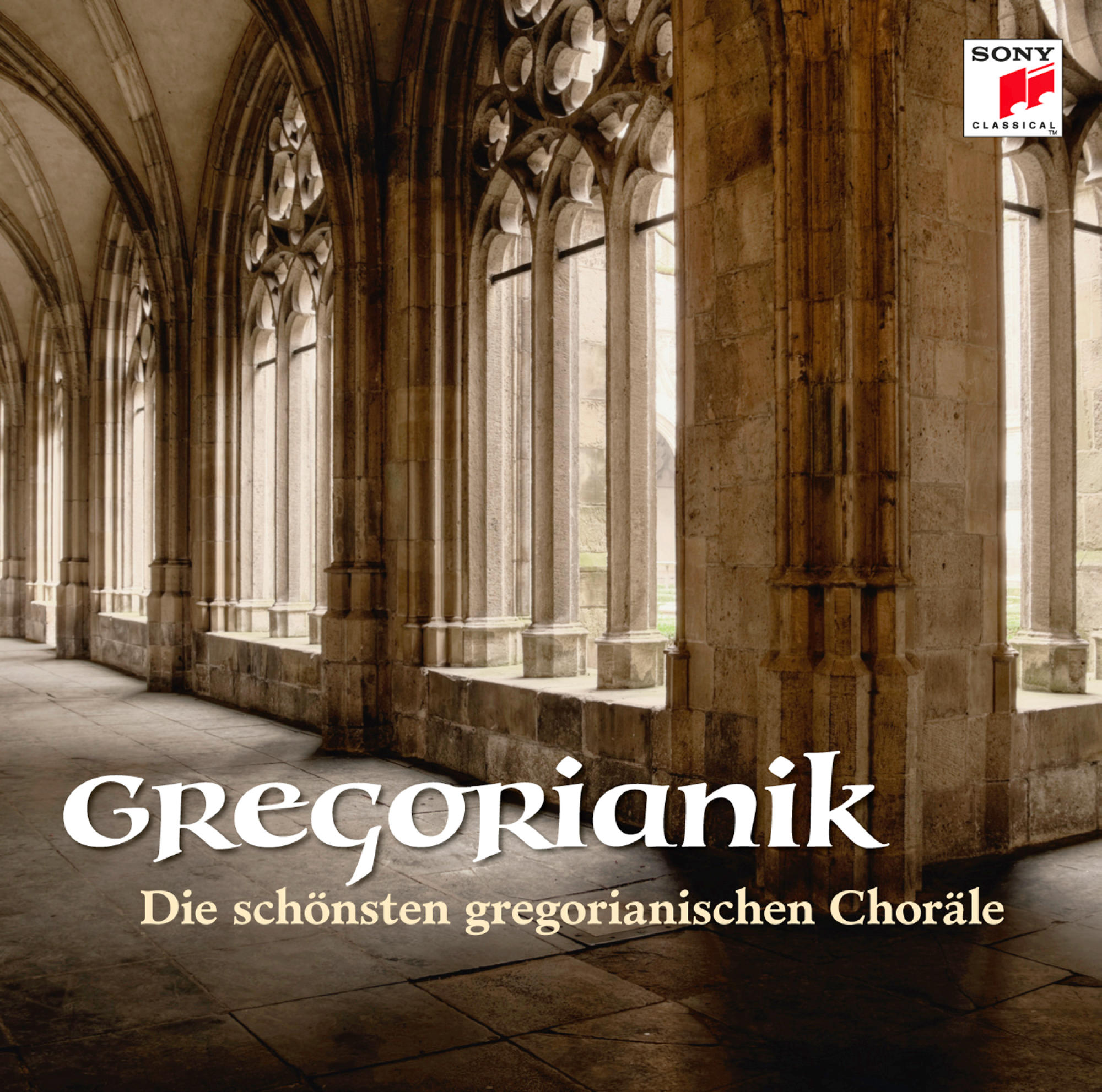 Albumcover mit Kircheninnenraum und Titel 'Gregorianik'.
