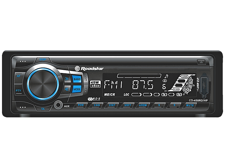 Autorradio | Roadstar CD 450 RD-HP, Negro, Lector CD, radio AM/FM, RDS ...