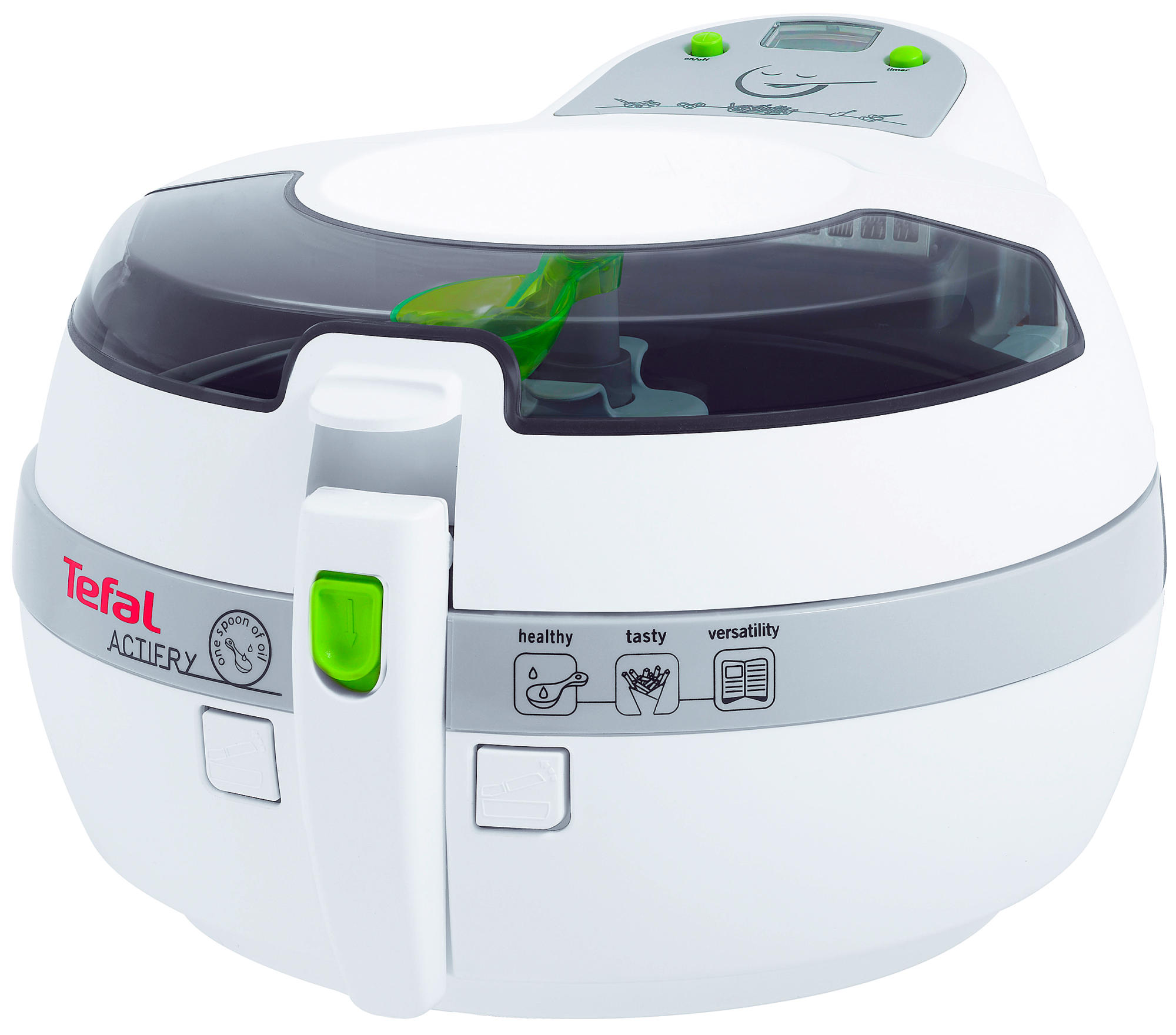 Freidora de aire - Tefal ACTIFRY SNACKING FZ707020 Capacidad de hasta 1kg de alimentos, Desmontable,